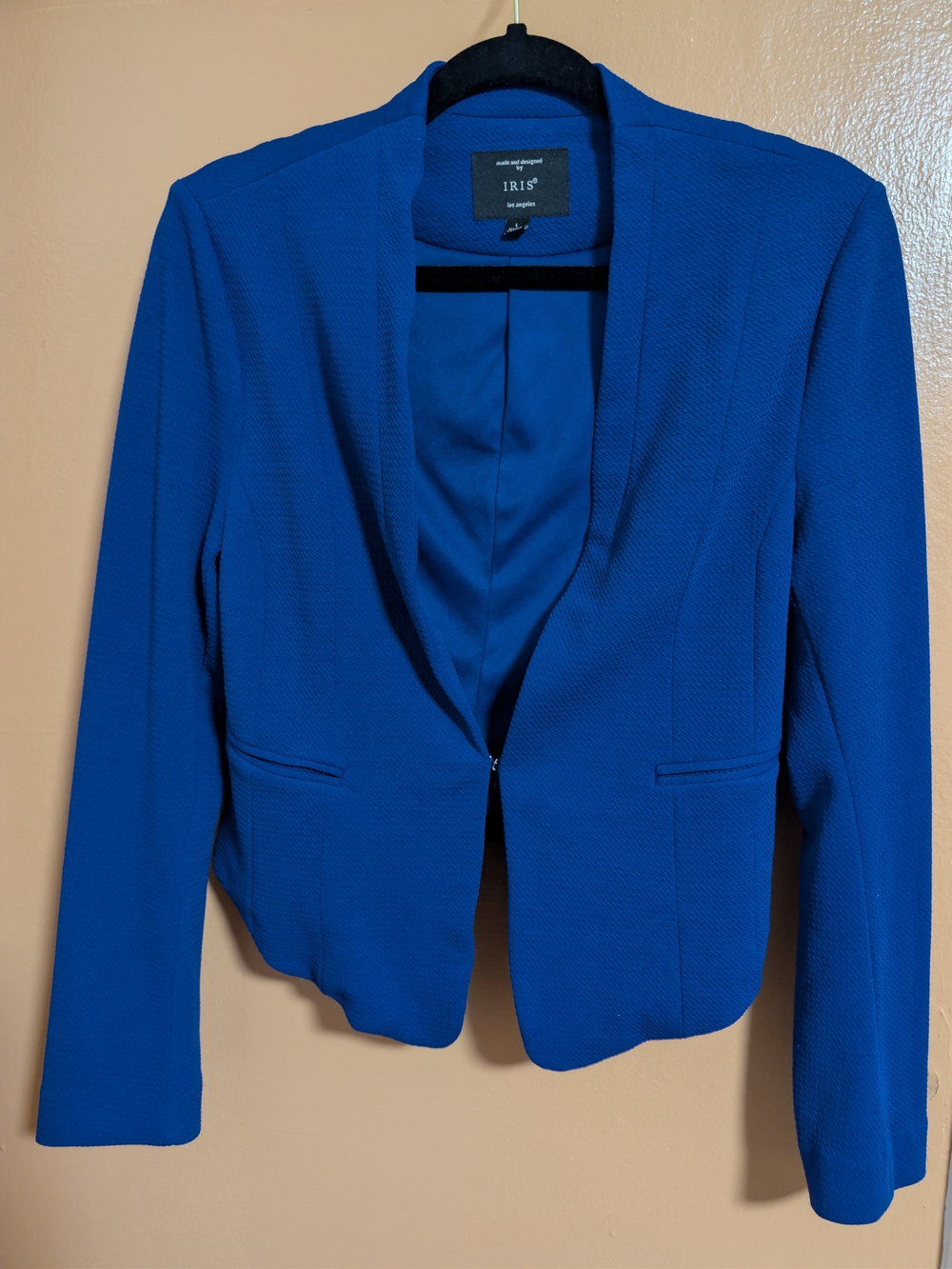 IRIS Electric Blue Open-Front Women's Blazer